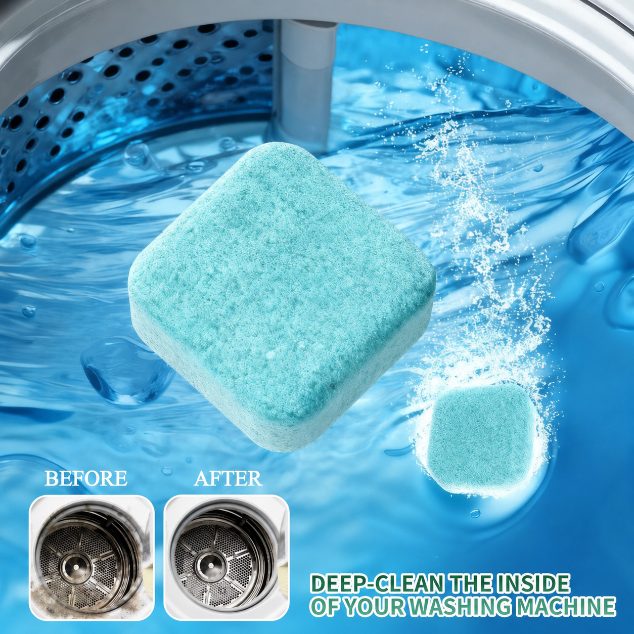 🔥 While Supplies Last! 🎉 Powerful Washing Machine Cleaner Tablets – 12 Count