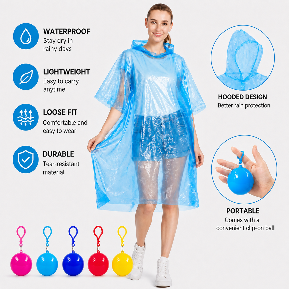 🌧️ Pocket-Size Disposable Raincoat for Unexpected Showers