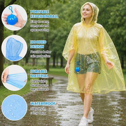 🌧️ Pocket-Size Disposable Raincoat for Unexpected Showers