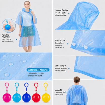 🌧️ Pocket-Size Disposable Raincoat for Unexpected Showers