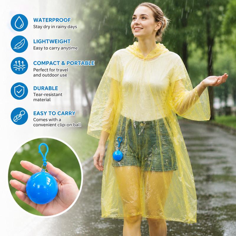 🌧️ Pocket-Size Disposable Raincoat for Unexpected Showers